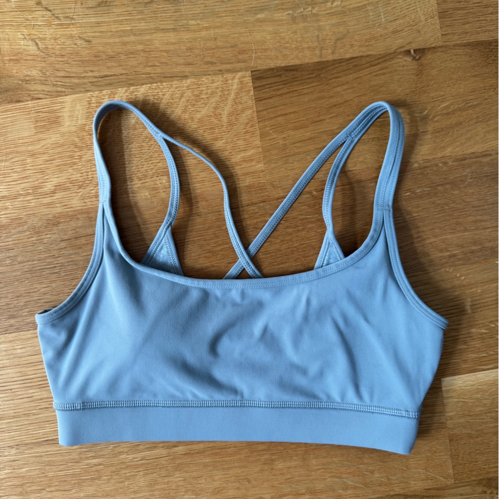 Vuori Light Blue/Gray Sports Bra